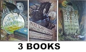 Imagen del vendedor de SCARY STORIES SET ( books 1-3 ) : 1. Scary Stories to tell in the Dark, 2. More Scary Stories, and 3. Scary Stories 3 a la venta por Bulk Book Warehouse