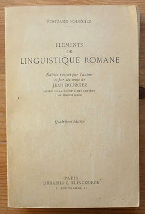 Seller image for Elments de linguistique romane for sale by Aberbroc