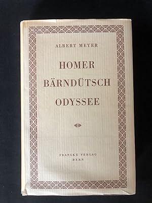 Bild des Verkufers fr Homer Brndtsch Odyssee. Gesnge I - XXIV. zum Verkauf von Libretto Antiquariat & mundart.ch