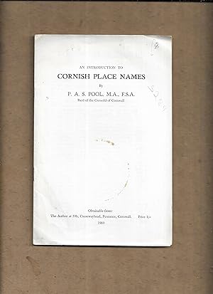 Seller image for An introduction to Cornish place names for sale by Gwyn Tudur Davies