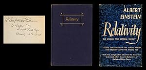 Relativity The Special and The General Theory PERSONAL COPY OF BUCKMINSTER FULLER with SIGNATURE,...