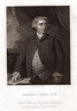 Charles James Fox ,1833 Steel Engraved Historical Portrait