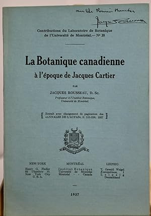 La botanique candienne à l'époque de Jacques Cartier