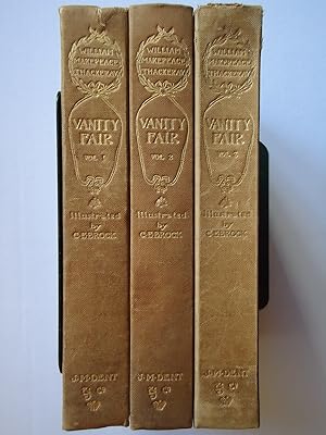 Image du vendeur pour VANITY FAIR with Illustrations by Charles E Brock. (3 volumes) (The Prose Works of William Makepeace Thackeray) mis en vente par GfB, the Colchester Bookshop