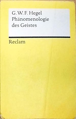 Bild des Verkufers fr Phnomenologie des Geistes zum Verkauf von Berliner Bchertisch eG