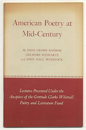 Image du vendeur pour American Poetry at Mid-Century mis en vente par Between the Covers-Rare Books, Inc. ABAA