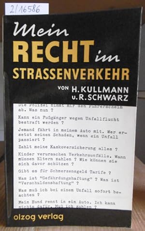 Bild des Verkufers fr Mein Recht im Straenverkehr. zum Verkauf von Versandantiquariat Trffelschwein