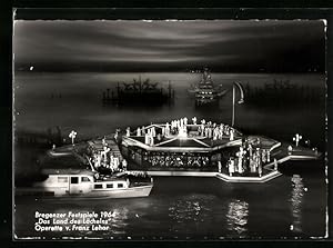 Bild des Verkufers fr Ansichtskarte Bregenz / Bodensee, Bregenzer Festspiele 1964, Spiel auf dem See Das Land des Lchelns zum Verkauf von Bartko-Reher