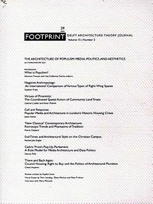 Imagen del vendedor de Footprint Journal 29 - The Architecture of Populism a la venta por Collectors' Bookstore