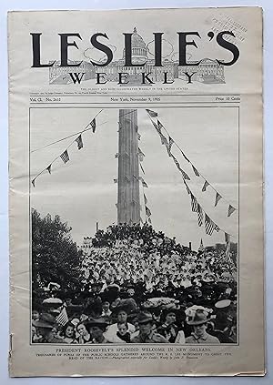 Leslie's Weekly. President Roosevelt's Splendid Welcome in New Orleans. November 9, 1905.