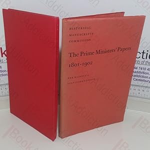 Immagine del venditore per The Prime Ministers' Papers, 1801-1902: A Survey of the Privately Preserved Papers of Those Statesmen Who Held the Office of Prime Minister during the 19th Century (Historical Manuscripts Commission series) venduto da BookAddiction (ibooknet member)