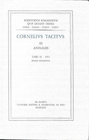 Annales - III. Libri XI-XVI. Index nominum