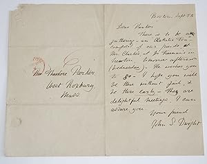 Seller image for Autograph Letter, Signed. for sale by Up-Country Letters