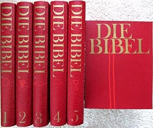 Die Bibel. Altes und neues Testament in neuer Einheitsübersetzung; 5 Bände und biblisches Lexikon.