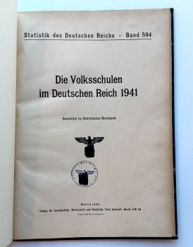 Statistik des Deutschen Reichs. Bd. 594: Die Volksschulen im Deutschen Reich 1941.