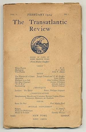 Bild des Verkufers fr The Transatlantic Review - Vol. 1, No. 2, February 1924 zum Verkauf von Between the Covers-Rare Books, Inc. ABAA