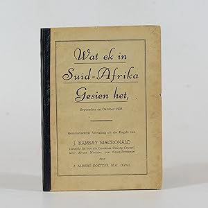 Wat Ek in Suid-Afrika Gesien Het, September en Oktober 1902.