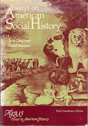 Bild des Verkufers fr Essays on American Social History. zum Verkauf von Centralantikvariatet