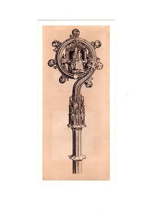 Bild des Verkufers fr Der Bischofsstab | The Crozier | La Crosse. Heliogravre von Charles Amand-Durand nach einem Kupferstich von Martin Schongauer (um 1480). zum Verkauf von Antiquariat Reinhold Pabel