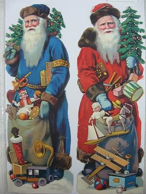 Weihnachtsmänner / Oblatenbilder.