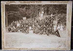 Reservistenbild - Reservisten der 8. Kompanie (Regiment?) vor einer Waldböschung, Königreich Sach...