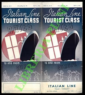 Italian Line. Tourist Class.