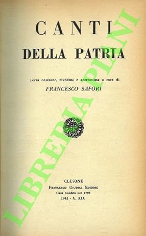 Bild des Verkufers fr Canti della patria. zum Verkauf von Libreria Piani