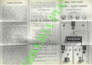 Suonerie e segnali elettrici di Antonio e Clodoveo Franchini. Diretti da Sebastiano Dott. Zavagli...