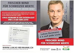 Affiche militante dédicacée de Lukas Reimann