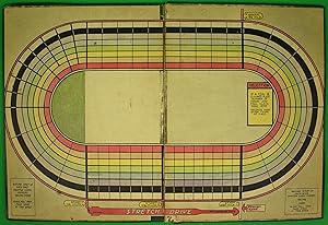 Hand-Painted c1930s 2pc Horse Race Track Board Game