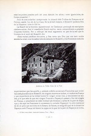 Seller image for LAMINA V34645: Casa de la Vall, Andorra la Vella for sale by EL BOLETIN