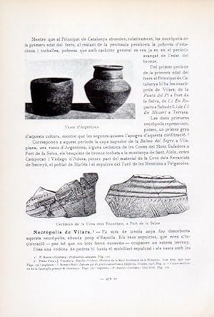 Seller image for LAMINA V34713: Vasos dArgentona i ceramica de la Cova dels Encants for sale by EL BOLETIN