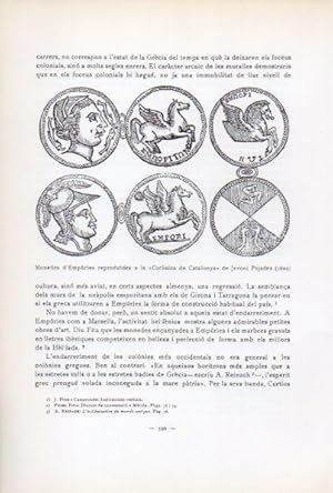Imagen del vendedor de LAMINA V34738: Monedes dEmpuries, Coronica de Catalunya de Jeroni Pujades a la venta por EL BOLETIN