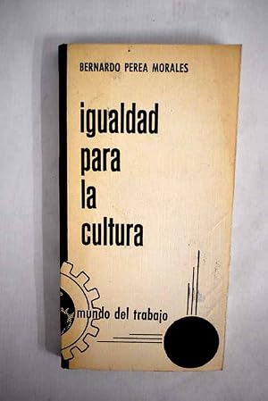 Imagen del vendedor de Igualdad para la cultura a la venta por Alcan� Libros