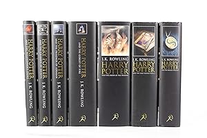 Seller image for The Harry Potter Books: Harry Potter and the Philosopher's Stone, Harry Potter and the Chamber of Secrets, Harry Potter and the Prisoner of Azkaban, Harry Potter and the Goblet of Fire, Harry Potter and the Order of the Phoenix, Harry Potter and the Half-Blood Prince, Harry Potter and the Deathly Hallows - First Adult Editions for sale by Fine Book Cellar Ltd. ABA ILAB PBFA