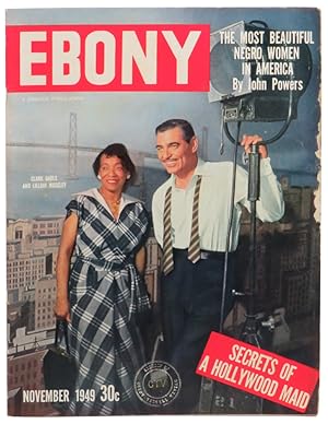 Ebony Magazine November, 1949 Clark Gable and Lillian Moseley Cover