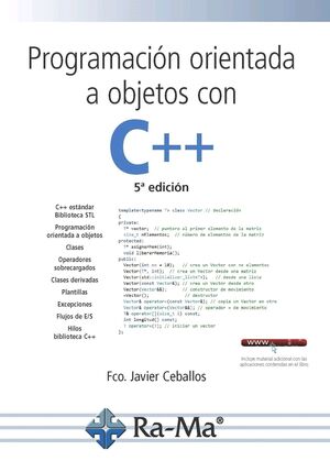 Imagen del vendedor de PROGRAMACIN ORIENTADA A OBJETOS CON C++, 5 EDICIN. a la venta por Antrtica