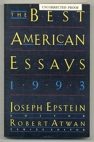 Seller image for The Best American Essays 1993 for sale by Between the Covers-Rare Books, Inc. ABAA
