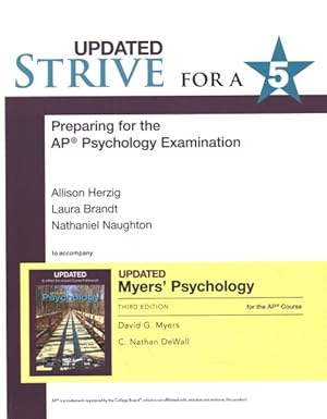 Imagen del vendedor de Updated Strive for a 5 : Preparing for the AP Psychology Exam a la venta por GreatBookPricesUK