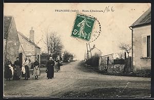 Carte postale Pruniers, Route d`Ambraute