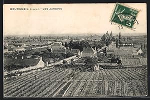 Carte postale Bourgueil, Les Jardins