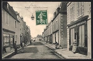 Carte postale Vatan, Grand-Rue (centre)