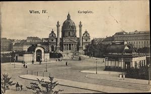 Ansichtskarte / Postkarte Wien 4 Wieden, Karlskirche, Karlsplatz