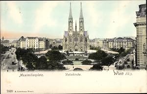 Ansichtskarte / Postkarte Wien 9 Alsergrund Österreich, Votivkirche, Maximilianplatz
