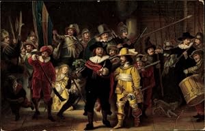 Image du vendeur pour Knstler Ansichtskarte / Postkarte Rembrandt, Die Nachtwache mis en vente par akpool GmbH
