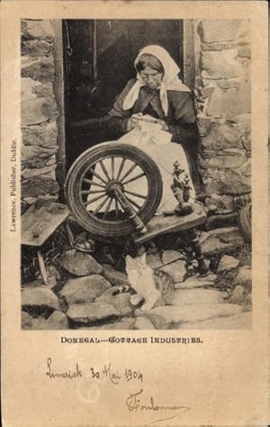 Bild des Verkufers fr Ansichtskarte / Postkarte Donegal Irland, Cottage Industries zum Verkauf von akpool GmbH