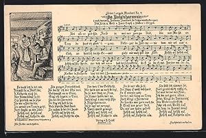 Ansichtskarte Da Balg`nharmonie, Lied in erzgebirgischer Mundart mit Noten