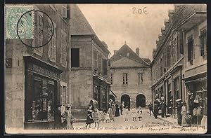 Carte postale Evaux-les-Bains, Rue Montorgueil, la Halle