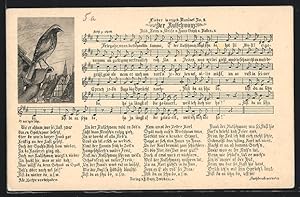 Ansichtskarte Der Rutschwanz, Lied in erzgebirgischer Mundart mit Noten