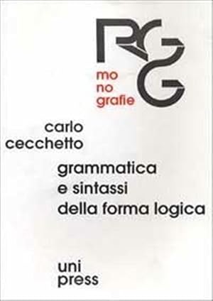 Imagen del vendedor de Grammatica E Sintassi Della Forma Logica a la venta por Piazza del Libro